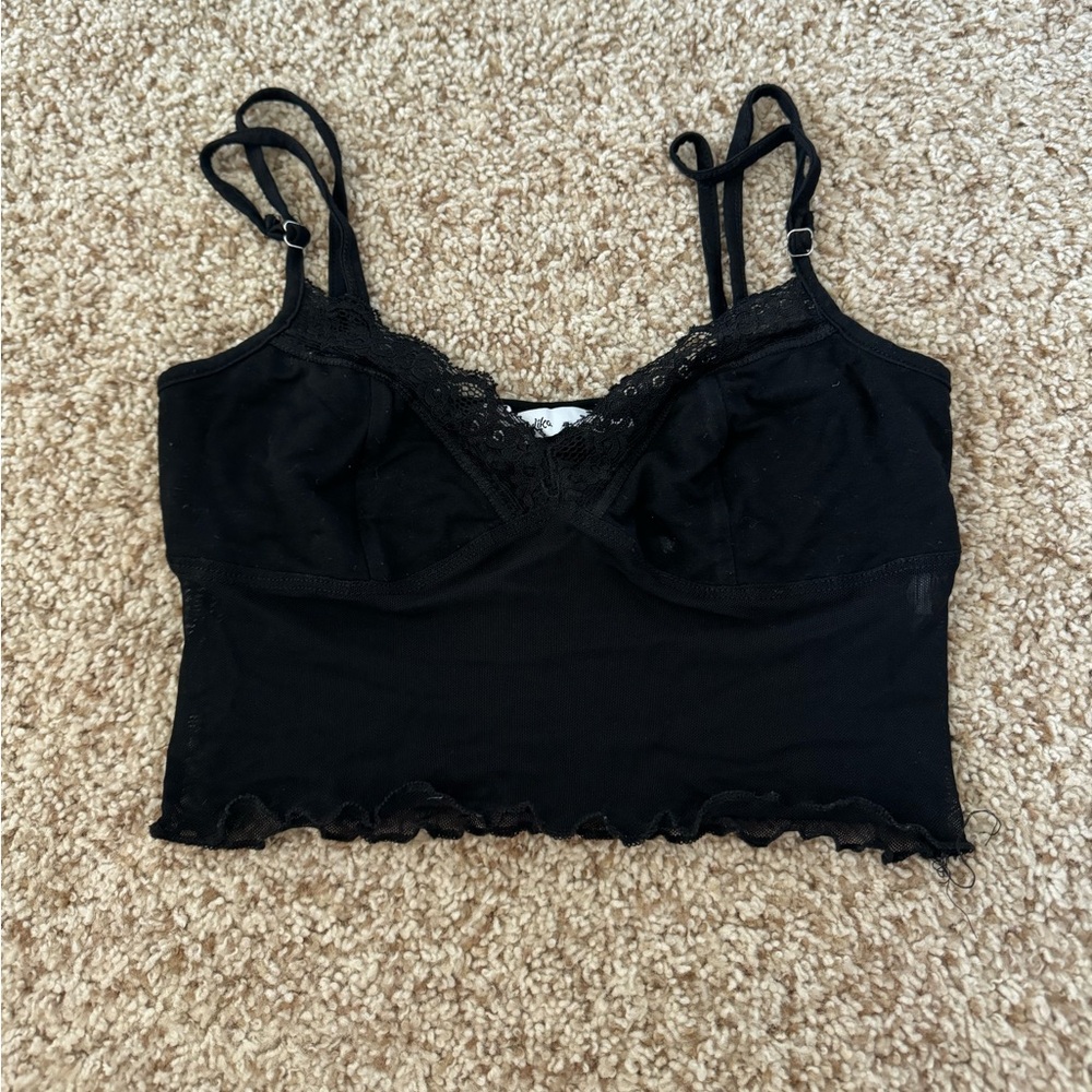 sheer lace top